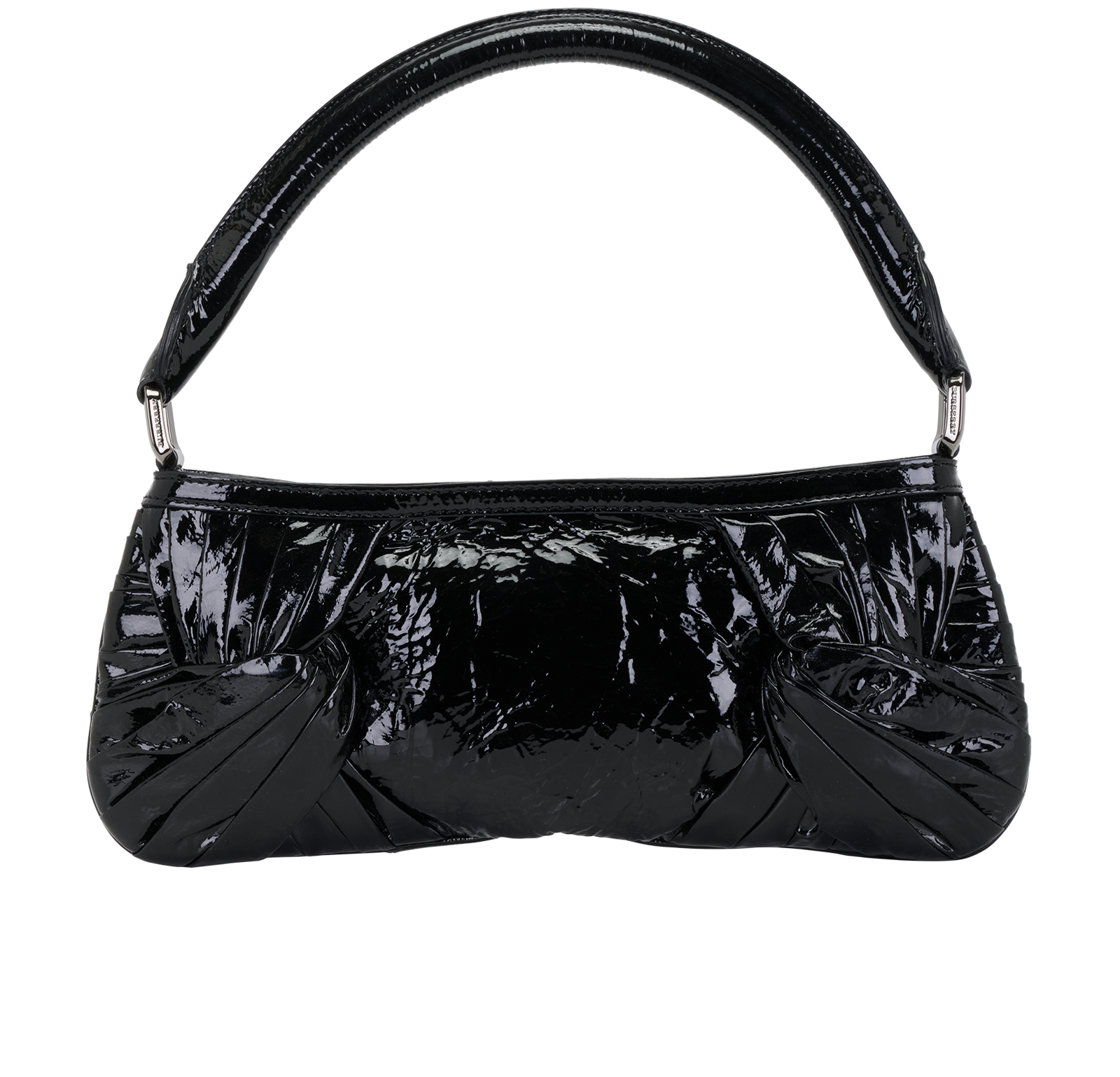 Soft Knot Sling, &pound;220, Handbags, Black, Patent Leather, Back view